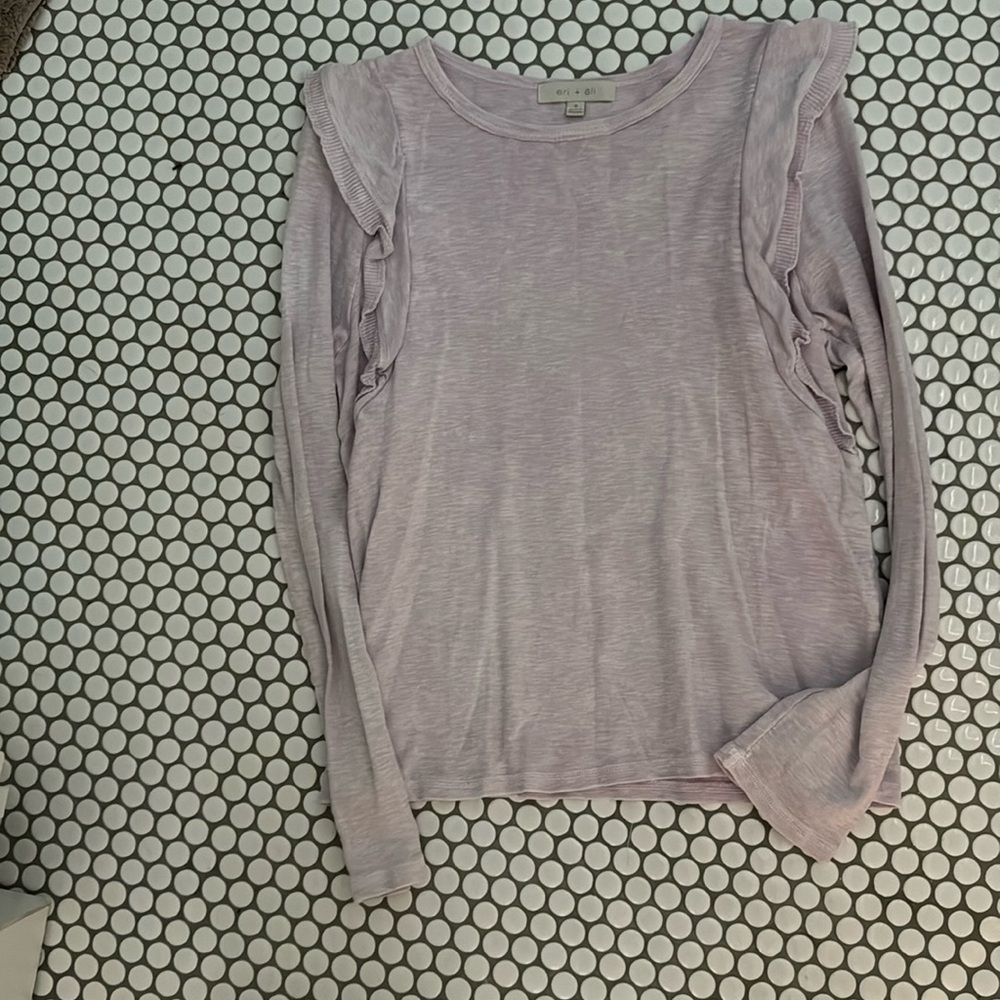 Adorable Lilac Ruffle Sleeve long sleeve Size Small
